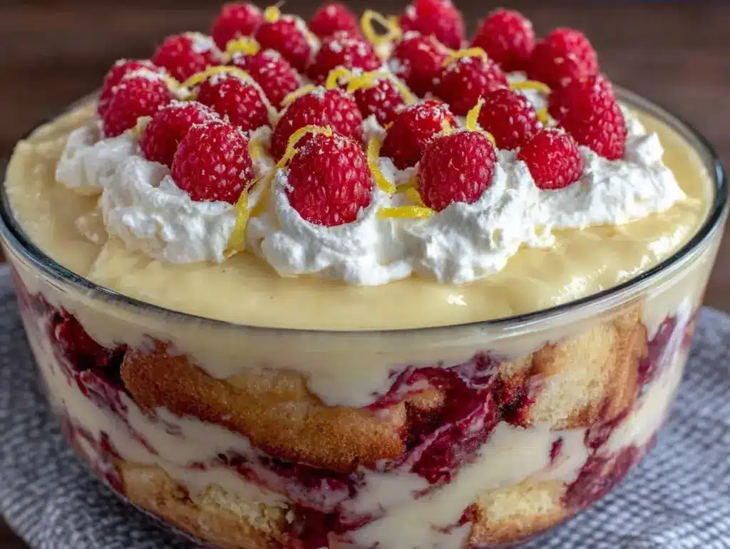 Light Lemon Raspberry Easter Trifle - featured image