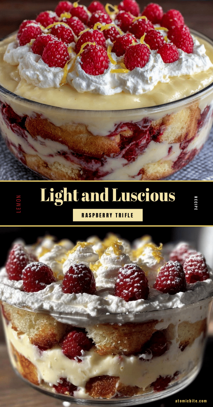 Light Lemon Raspberry Easter Trifle recipe