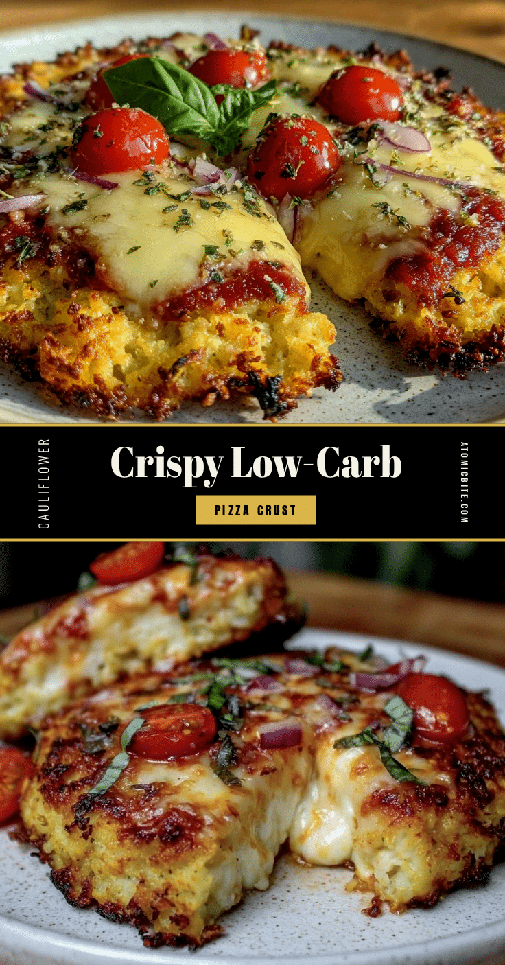 low carb cauliflower pizza crust recipe