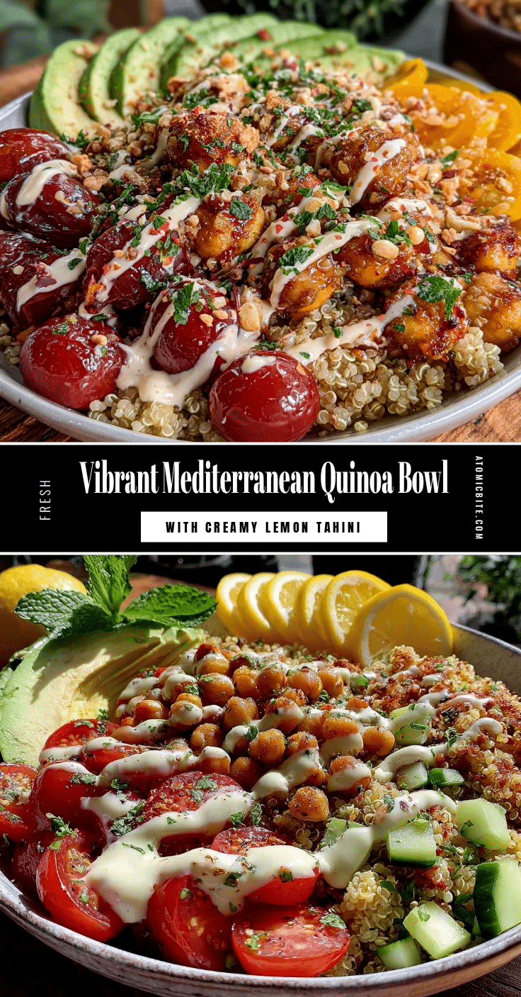 Mediterranean quinoa bowl recipe