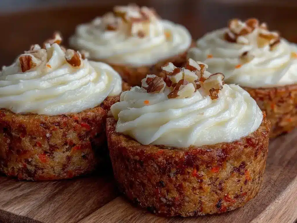 mini carrot cake cheesecakes - featured image