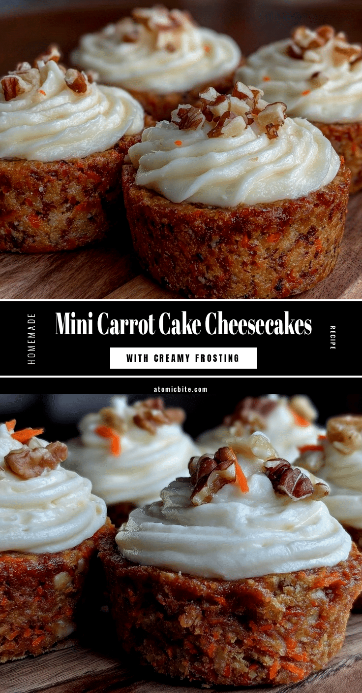 mini carrot cake cheesecakes recipe