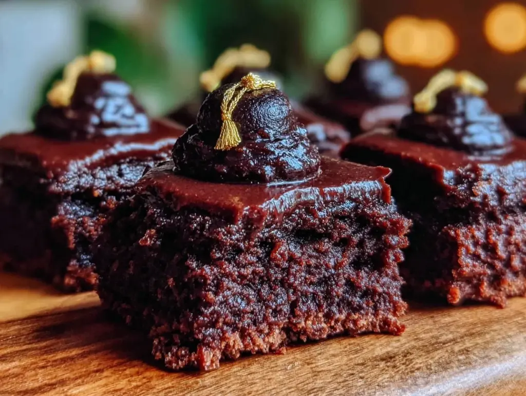 mini graduation cap brownies - featured image