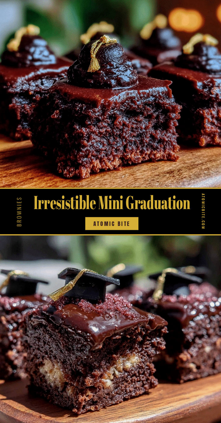 mini graduation cap brownies recipe