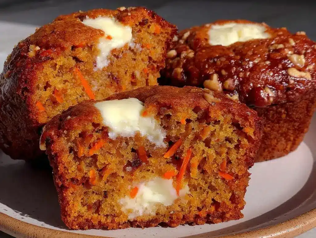 moist carrot cake muffins - featured image