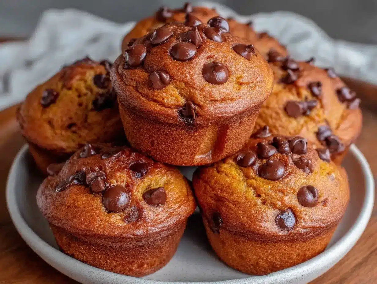 moist chocolate chip pumpkin muffins preparation steps