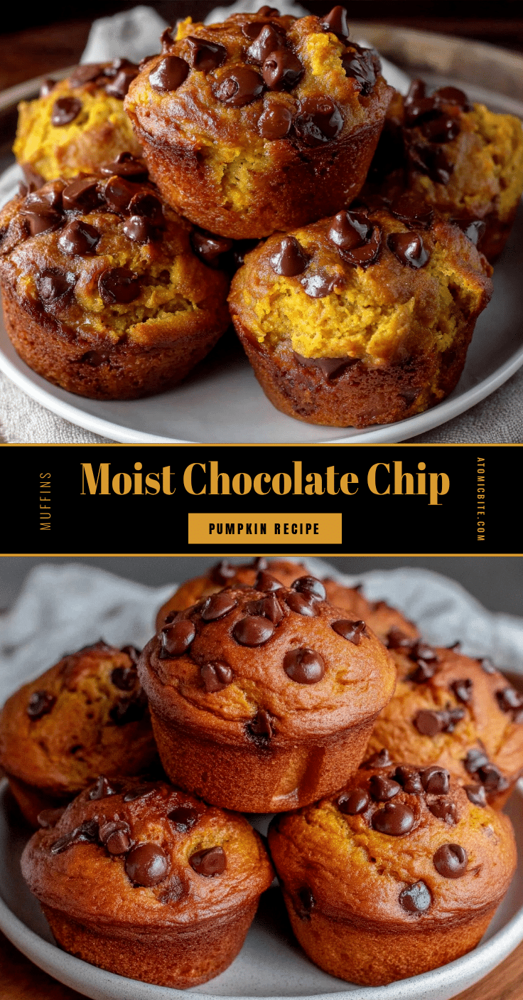 moist chocolate chip pumpkin muffins recipe