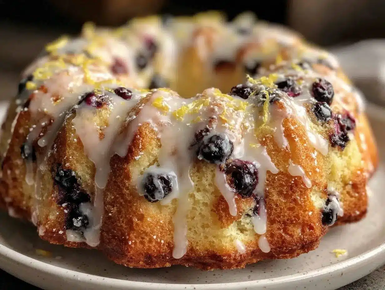 moist lemon blueberry bundt cake preparation steps