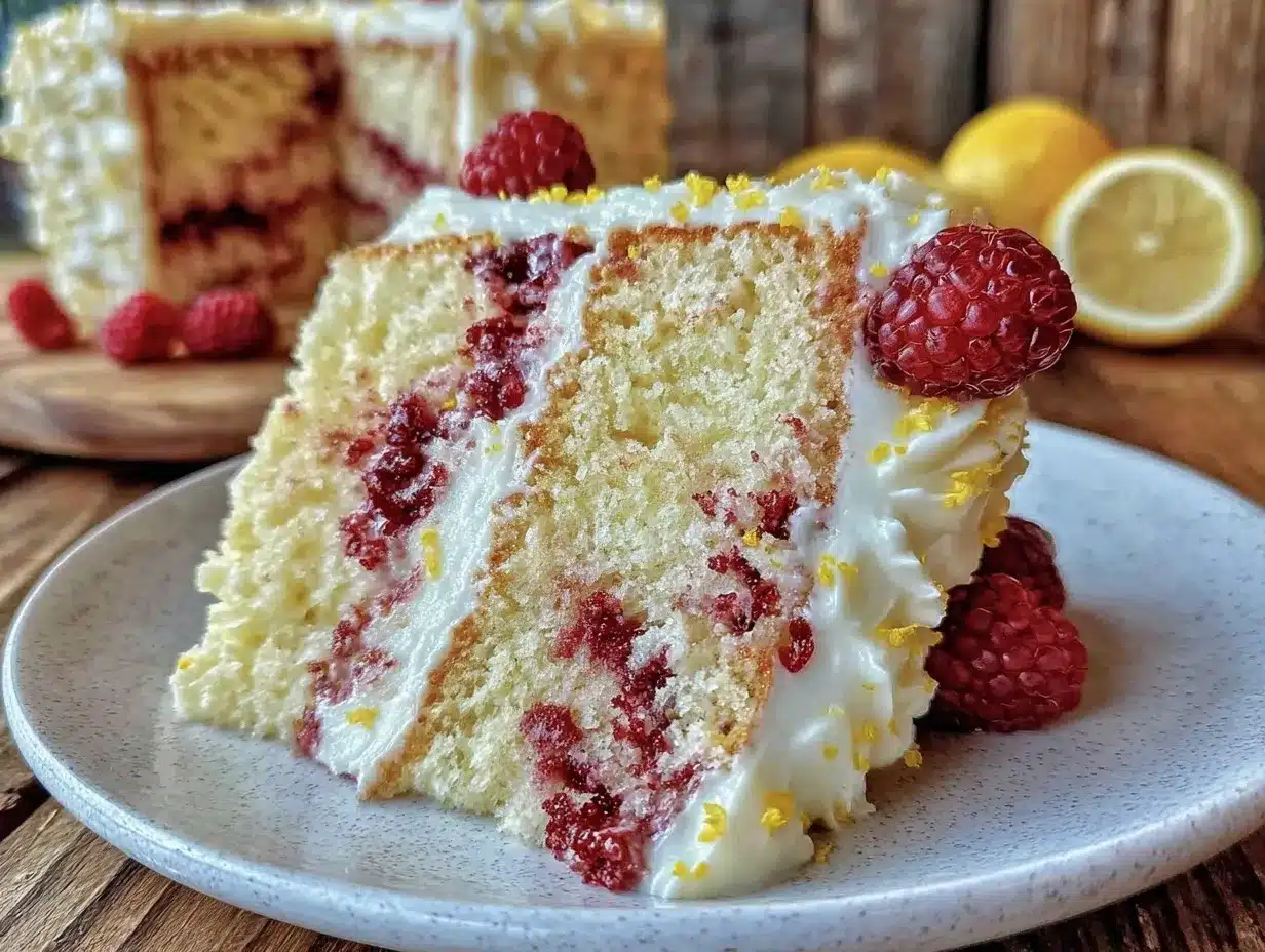 moist raspberry lemon cake preparation steps