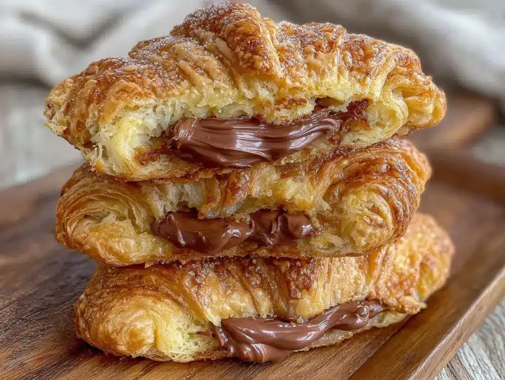 Nutella stuffed croissants - featured image