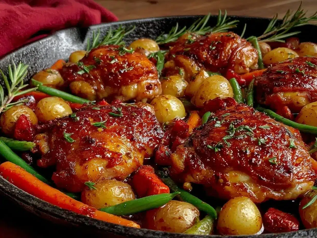one-pan garlic herb roasted chicken preparation steps