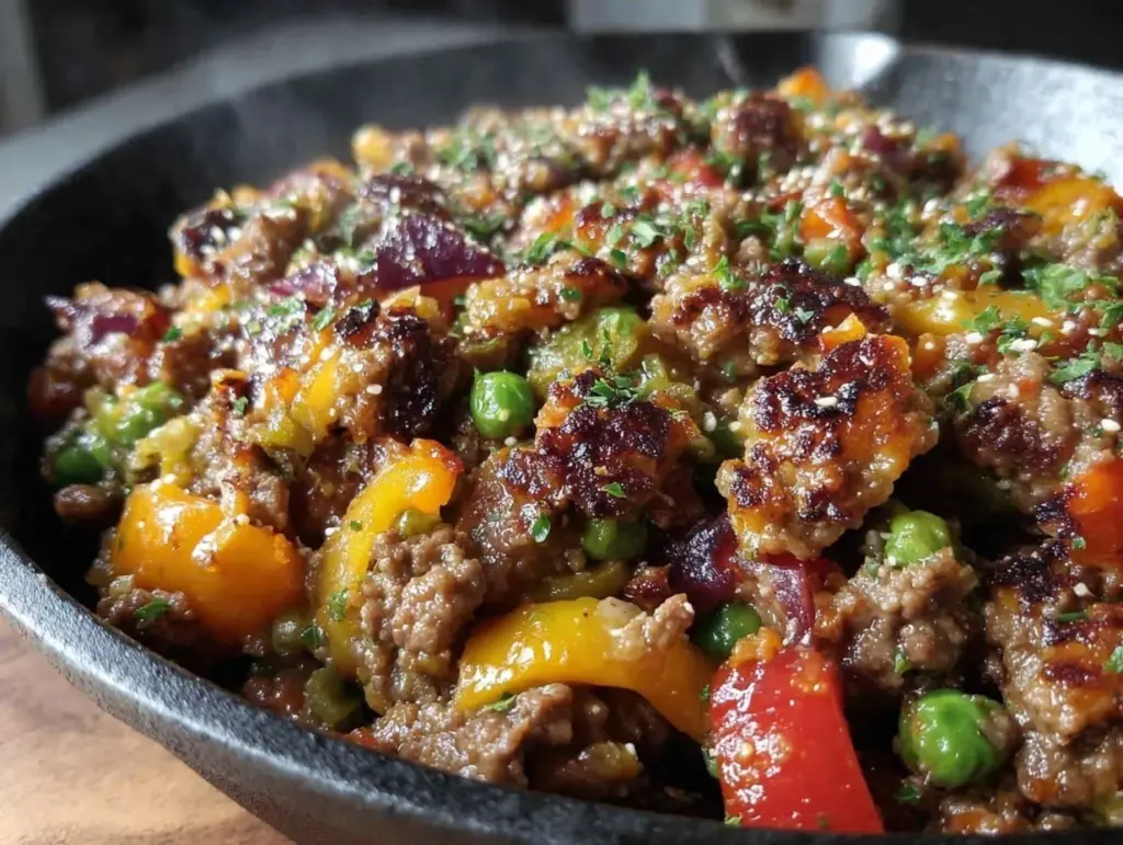 one-pan ground beef skillet - featured image