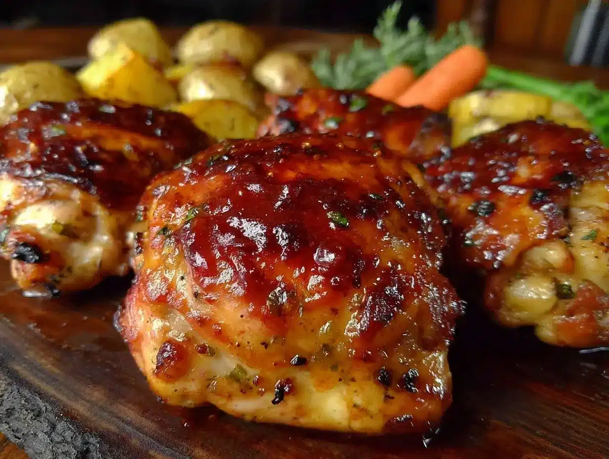 oven-baked BBQ chicken thighs preparation steps