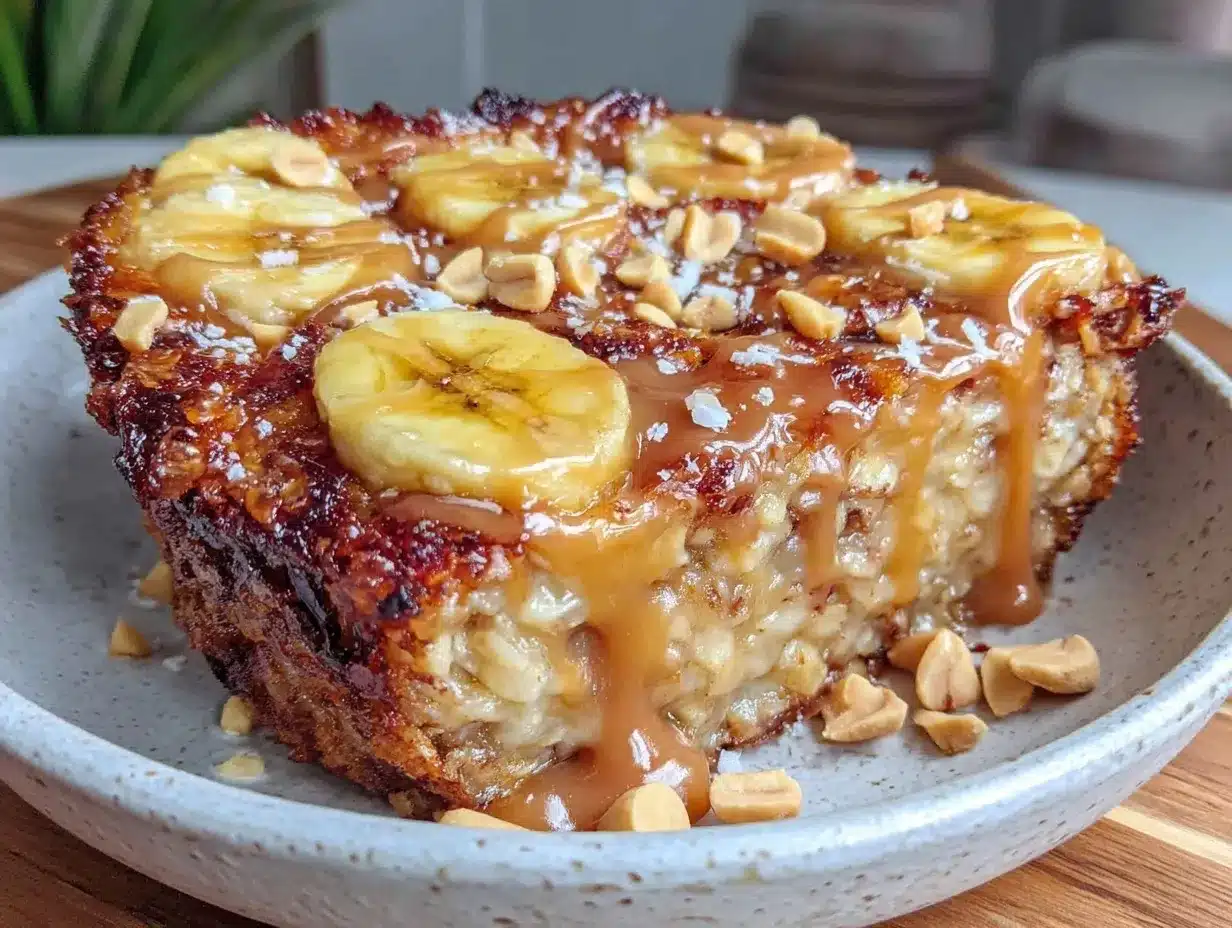 peanut butter banana baked oatmeal preparation steps