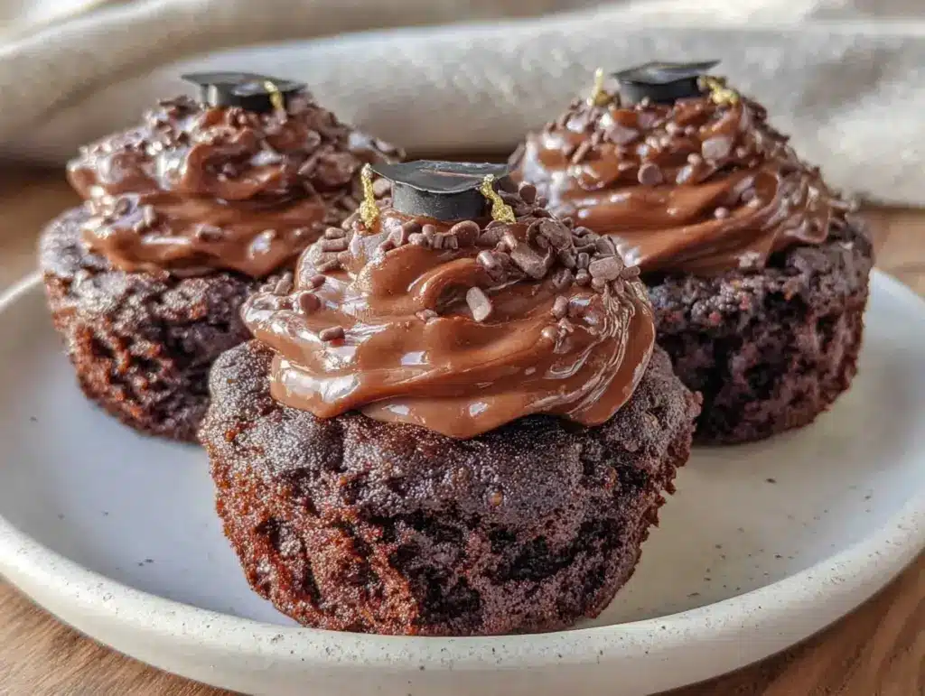 perfect chocolate graduation cupcakes - featured image