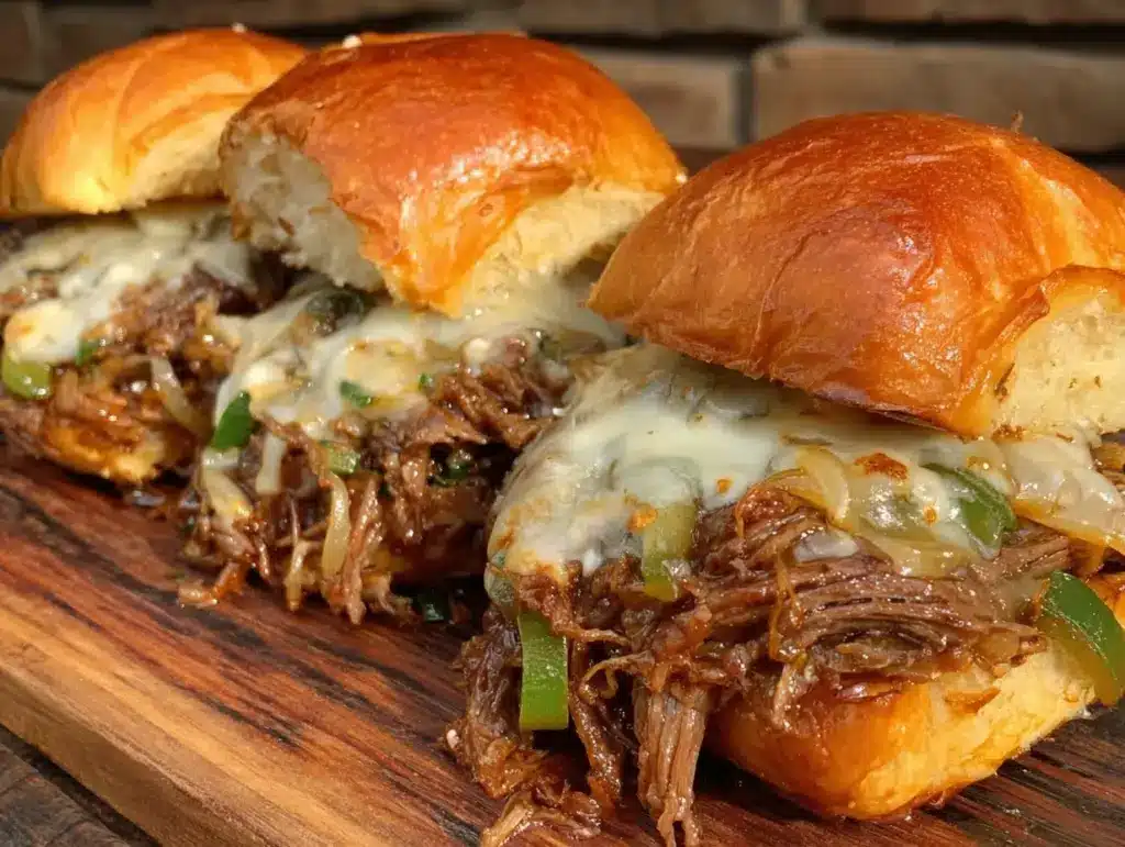 philly cheesesteak sliders - featured image