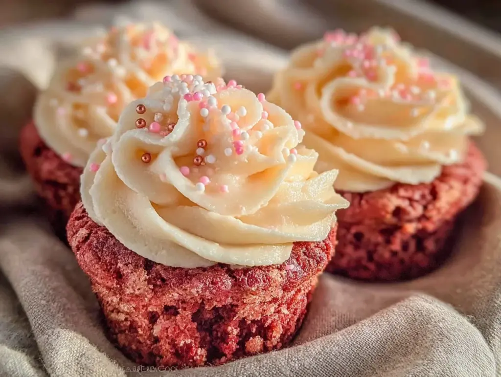 pink velvet cupcakes - featured image