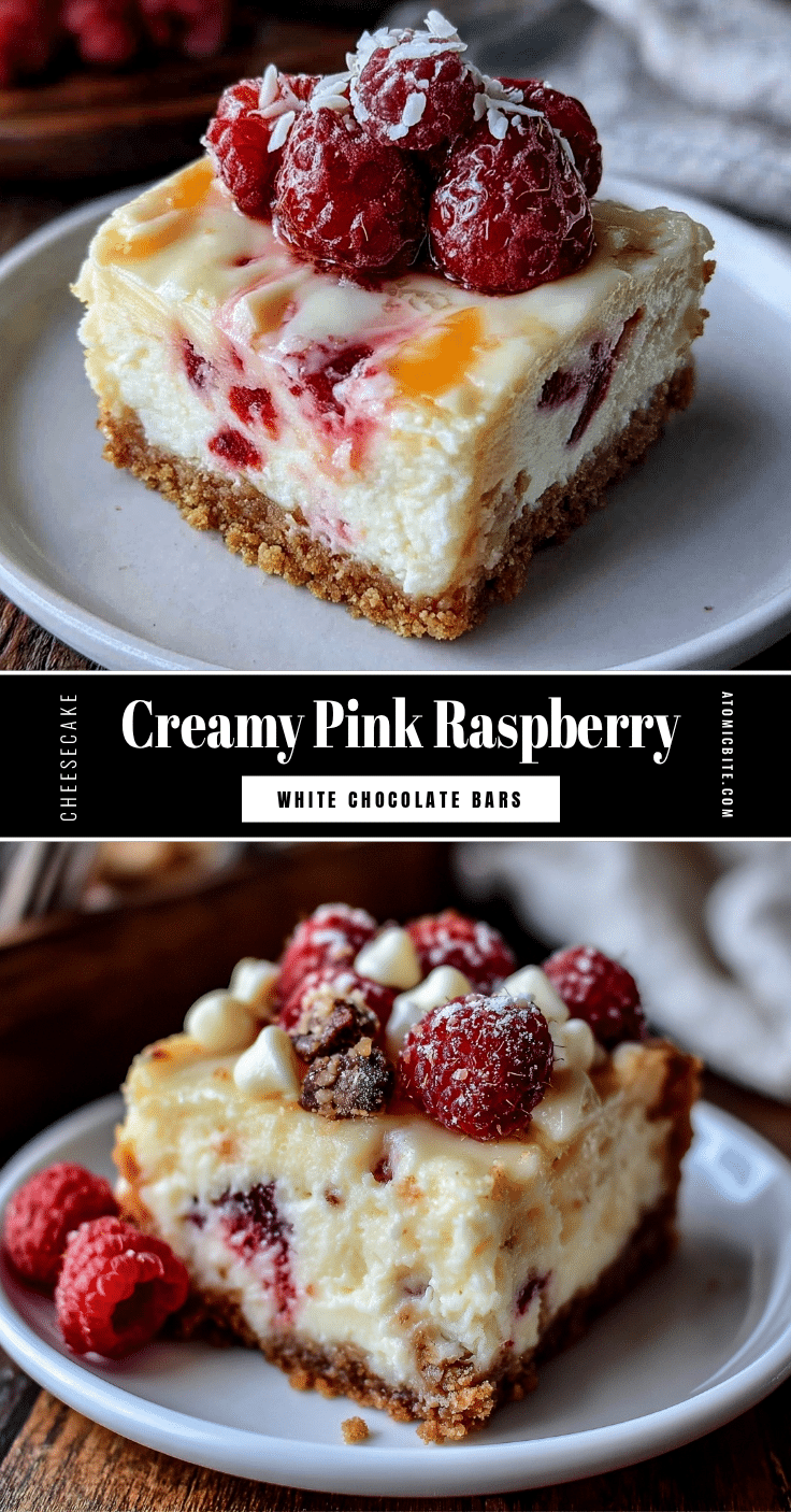 raspberry white chocolate cheesecake bars recipe