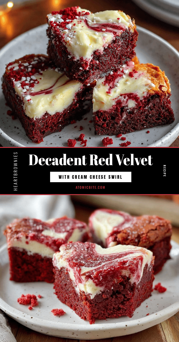 red velvet heart brownies recipe