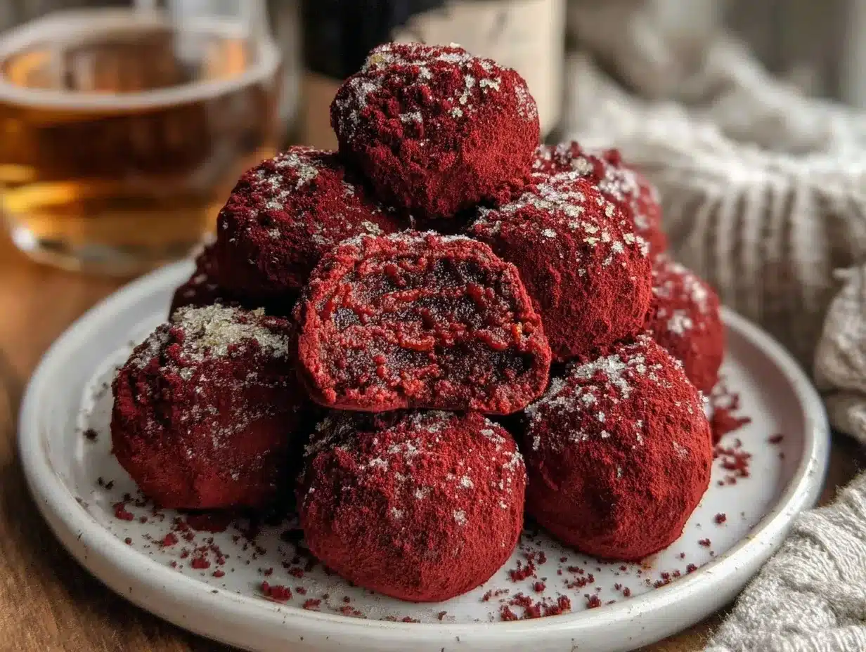 red velvet truffles preparation steps