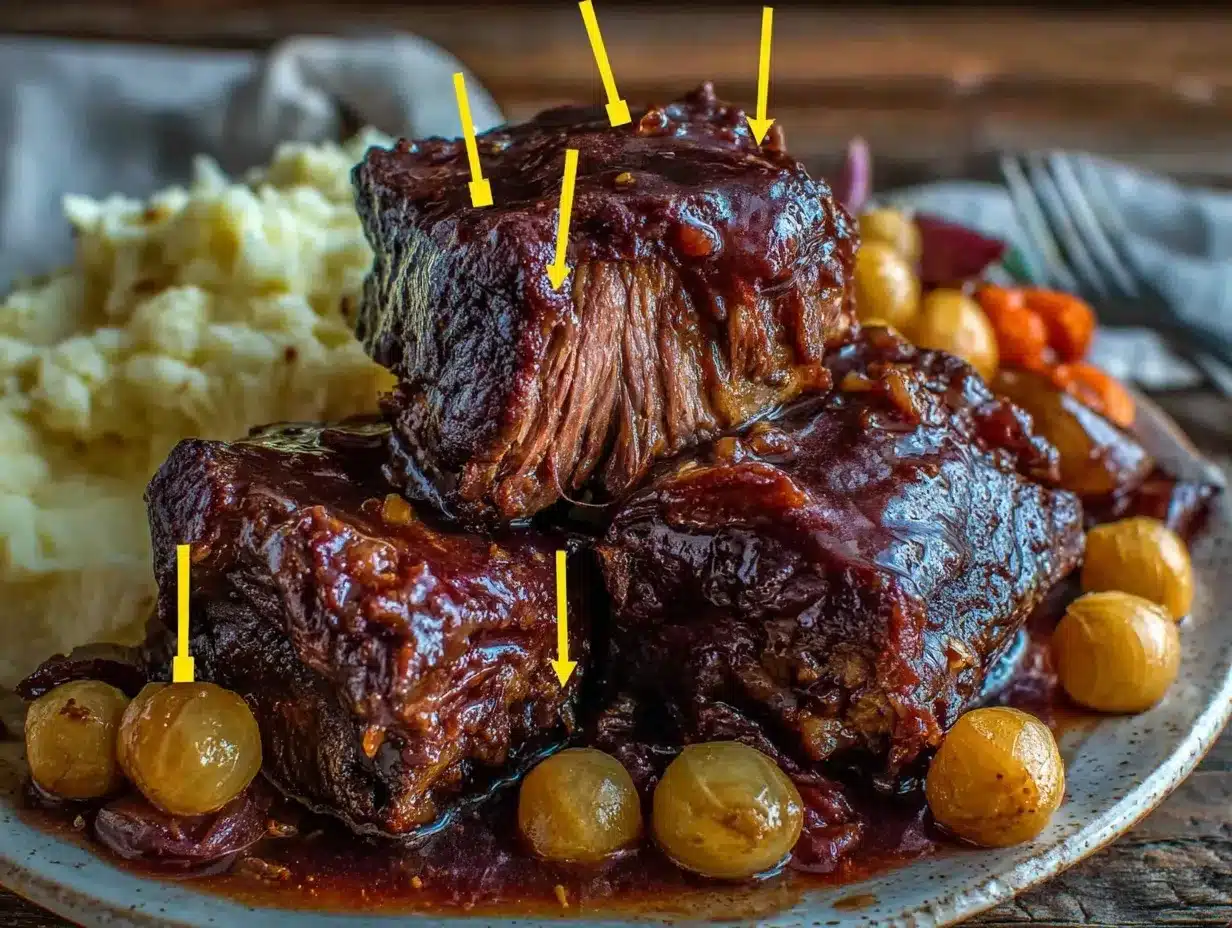 red wine braised short ribs for two preparation steps