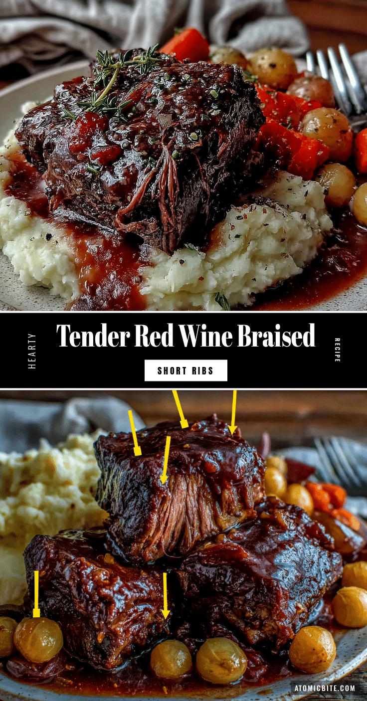 red wine braised short ribs for two recipe