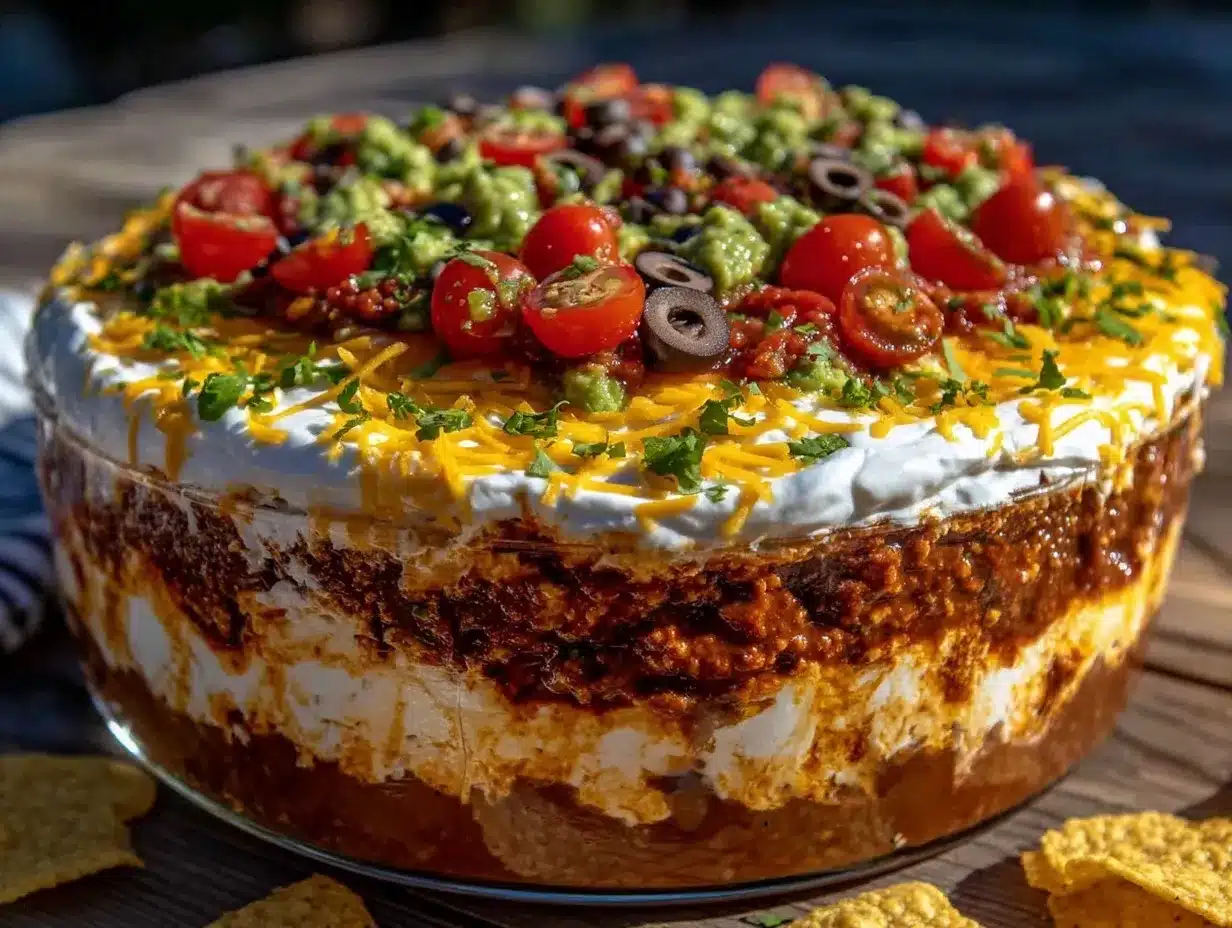 seven-layer taco dip preparation steps
