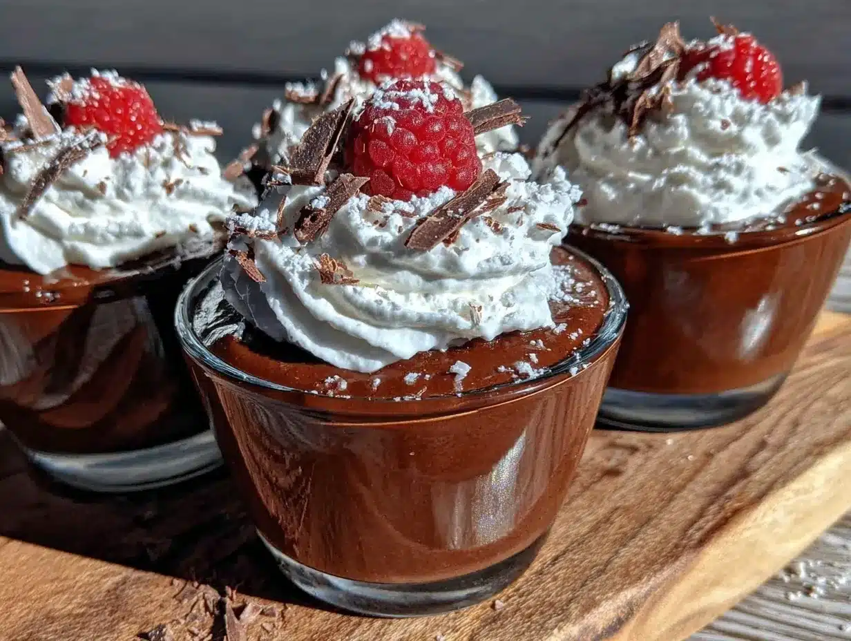 silky chocolate mousse cups preparation steps