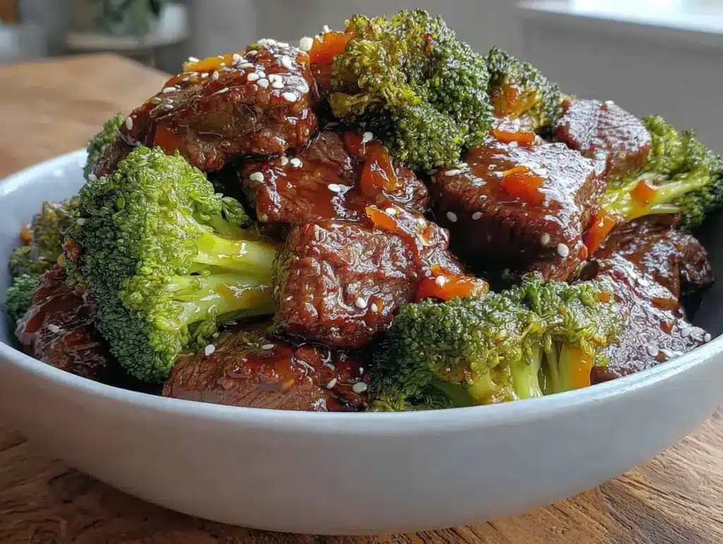 slow cooker beef and broccoli - featured image