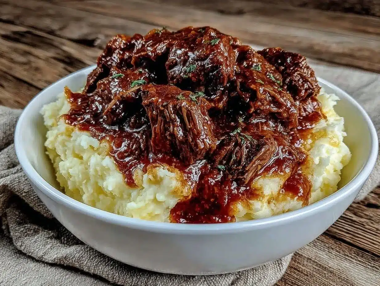 slow cooker beef tips and gravy preparation steps