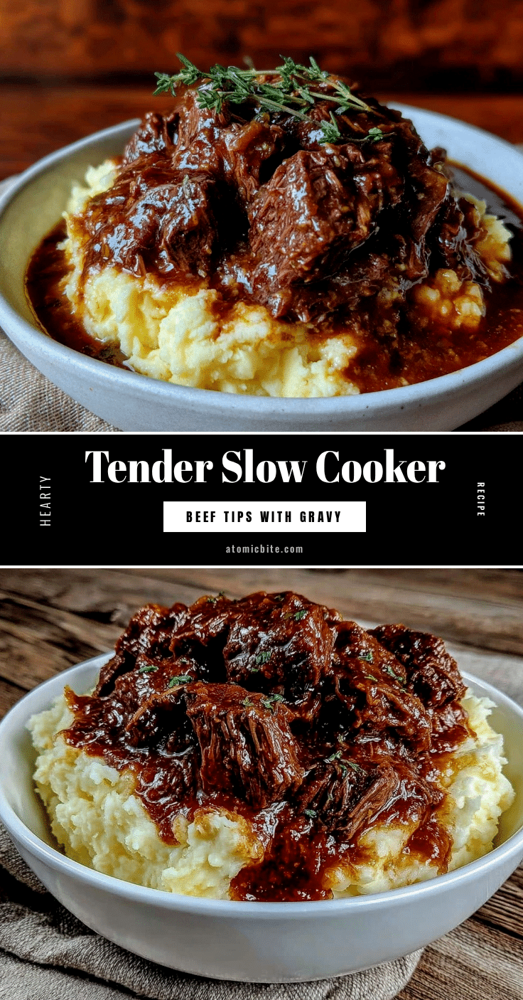 slow cooker beef tips and gravy recipe