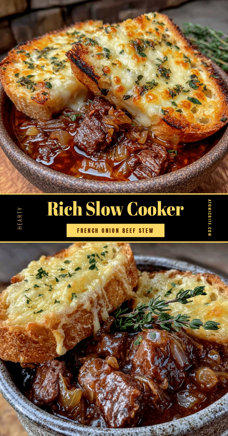slow cooker french onion beef stew recipe