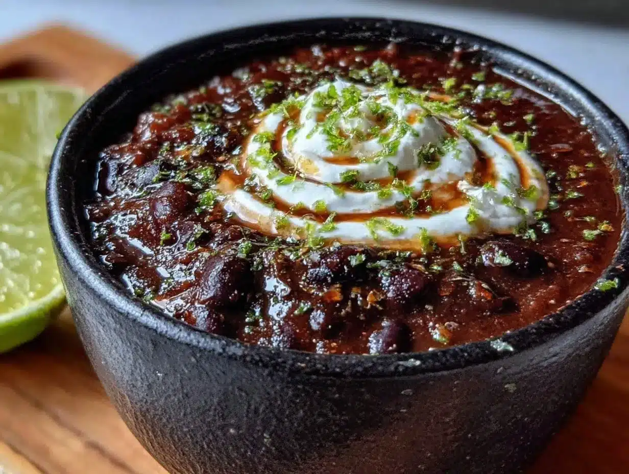 smoky black bean soup preparation steps