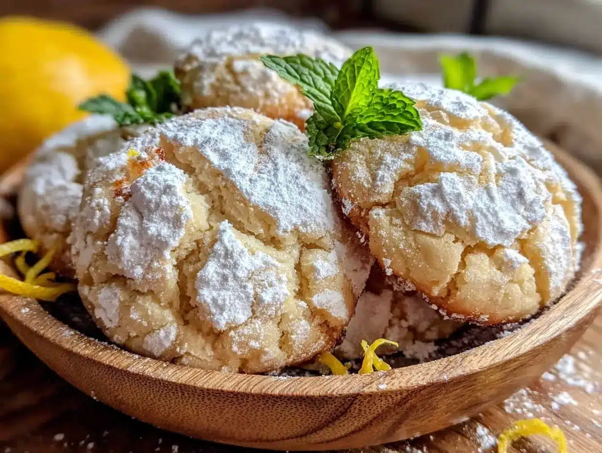 soft lemon crinkle cookies preparation steps