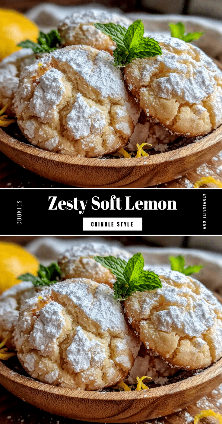soft lemon crinkle cookies recipe