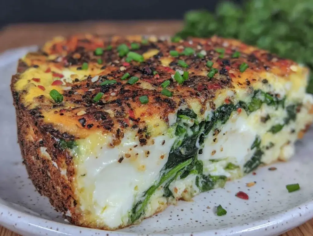 spinach and cheese frittata - featured image