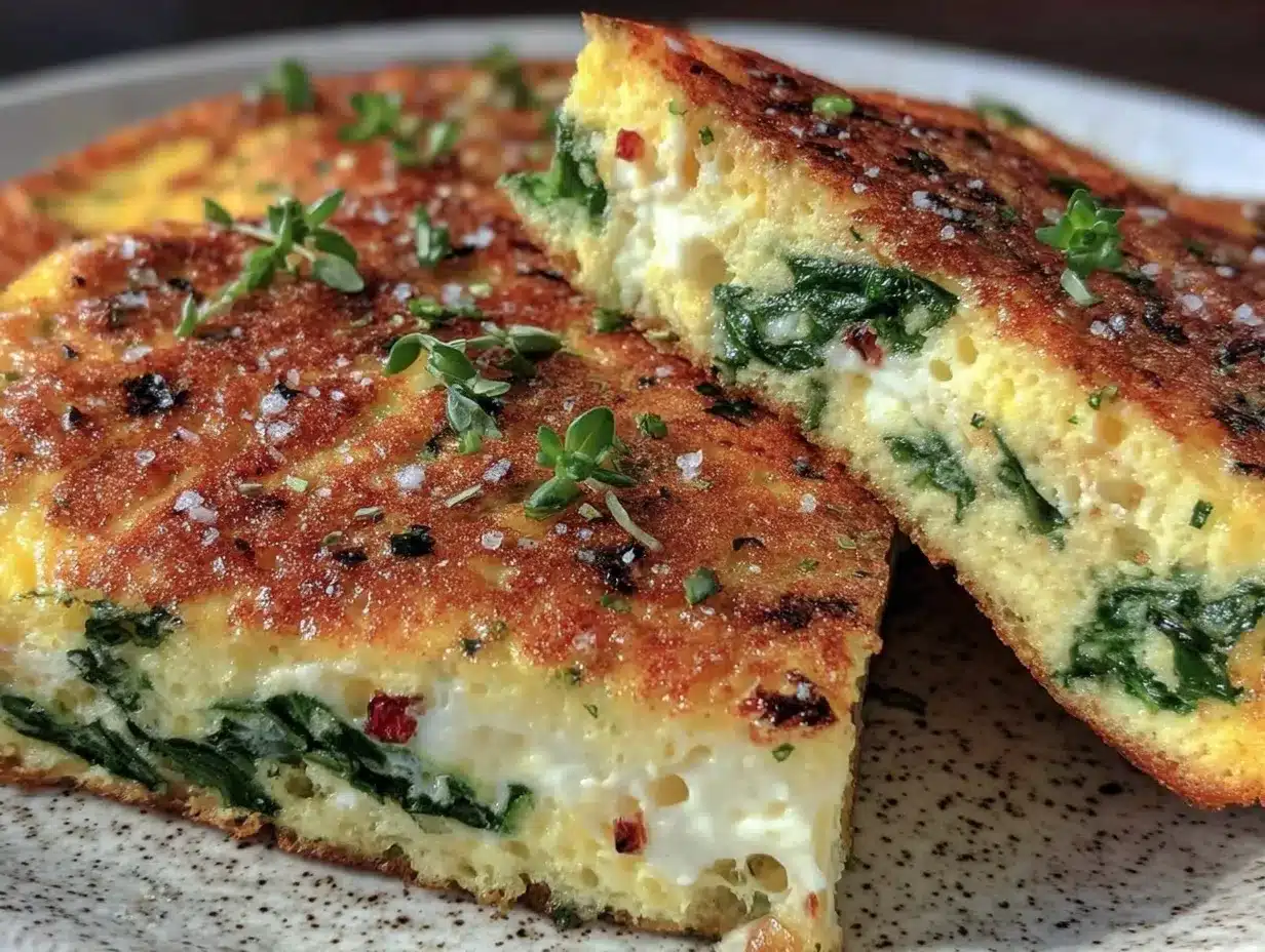 spinach and cheese frittata preparation steps