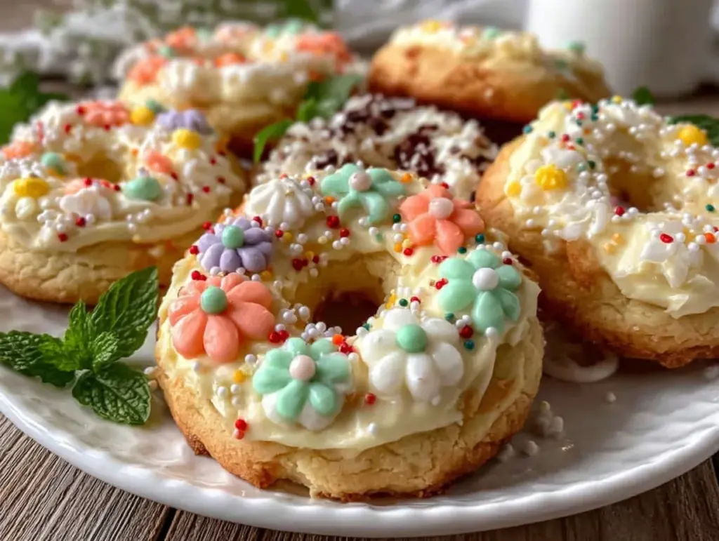 spring flower sugar cookies - featured image