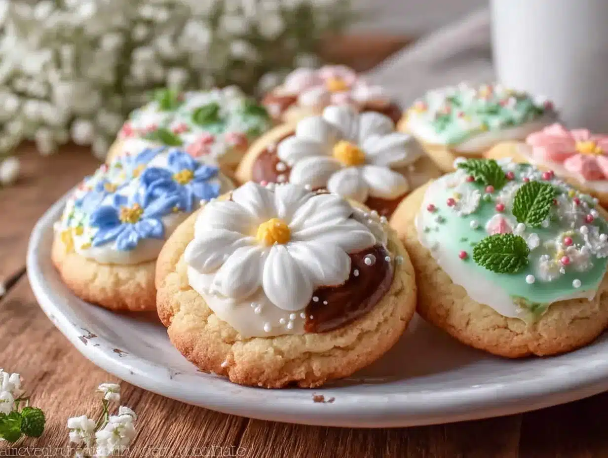 spring flower sugar cookies preparation steps