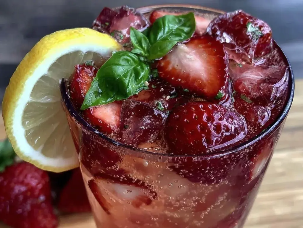 strawberry basil lemonade recipe - featured image