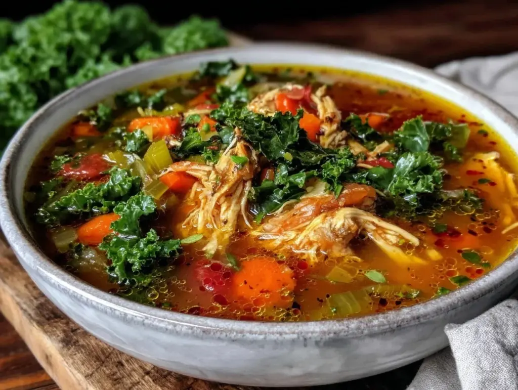 turmeric chicken vegetable soup - featured image