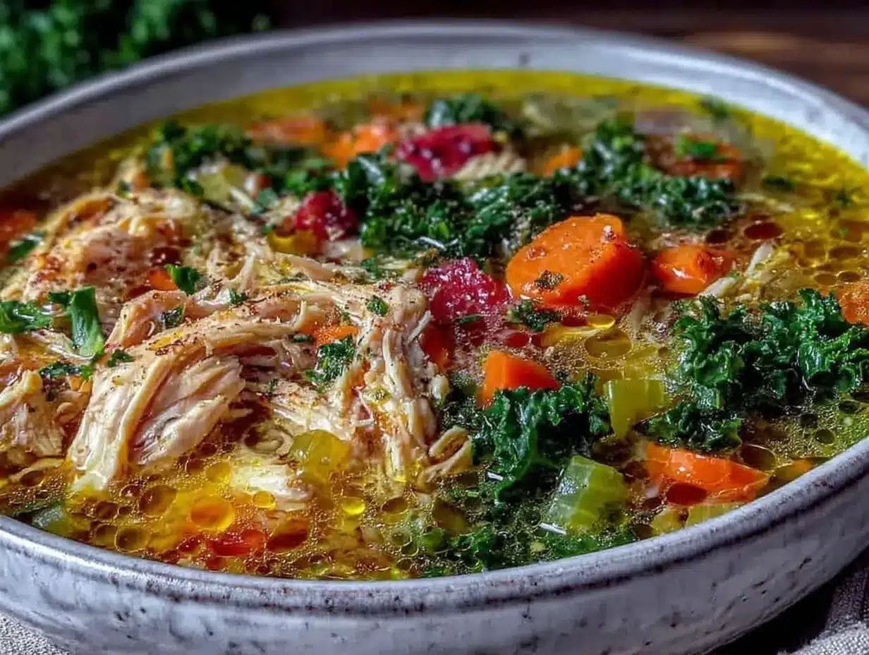 turmeric chicken vegetable soup preparation steps