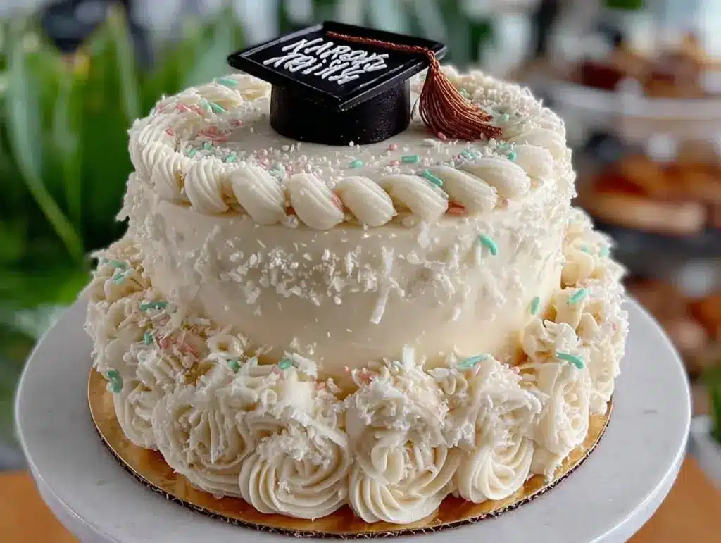 two-tier graduation cake - featured image