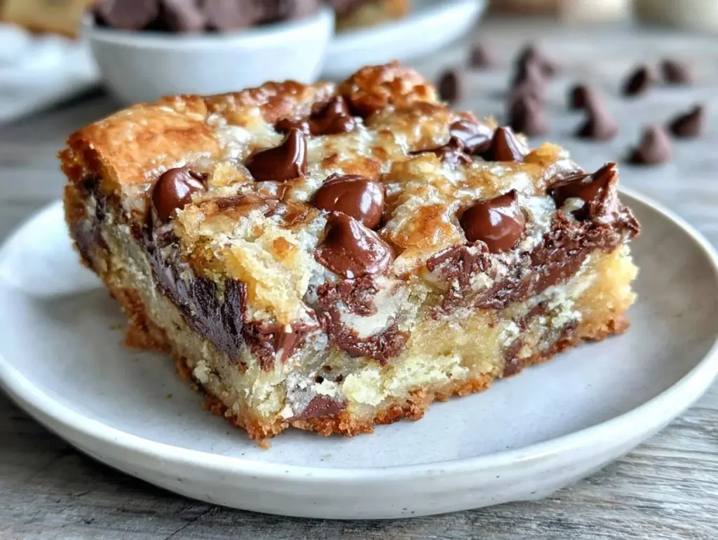 ultimate chewy chocolate chip cookie bars - featured image