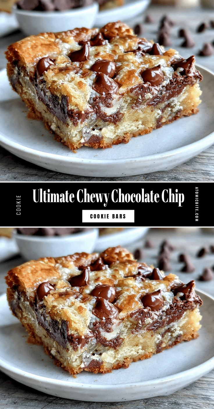 ultimate chewy chocolate chip cookie bars recipe