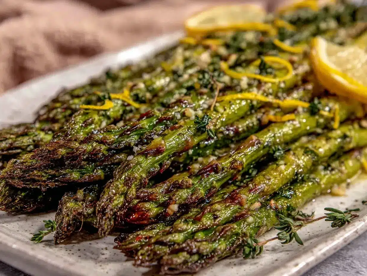 zesty lemon herb roasted asparagus preparation steps
