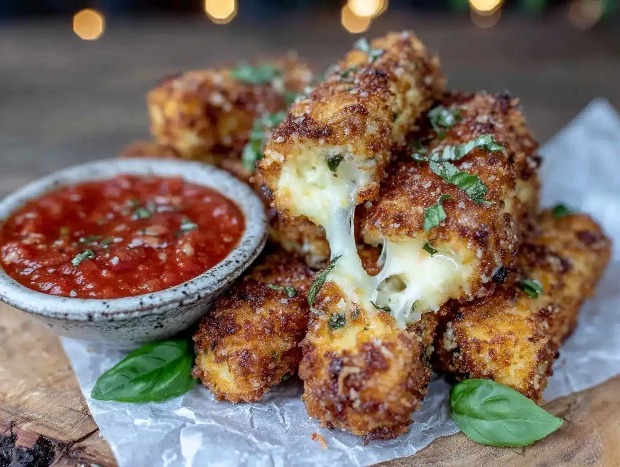 air fryer mozzarella sticks preparation steps