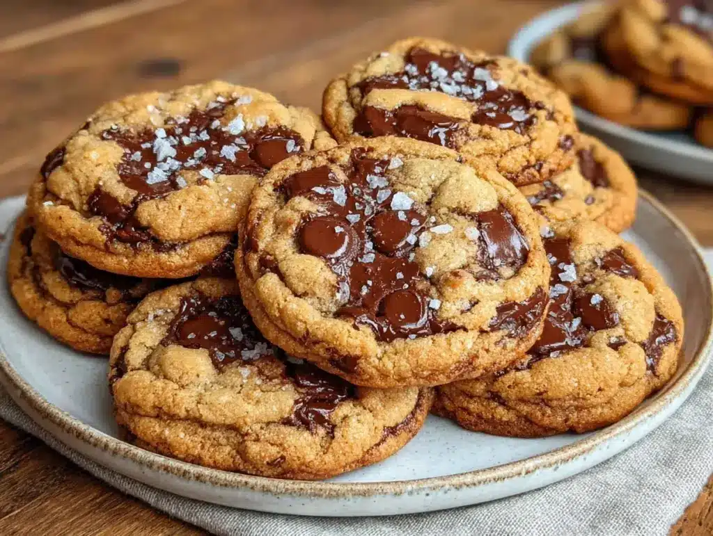 brown butter chocolate chip cookies - featured image