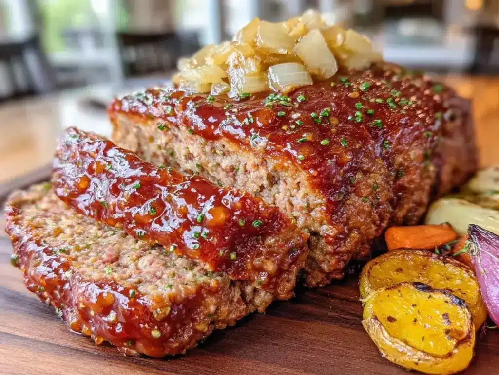 brown sugar glazed meatloaf - featured image