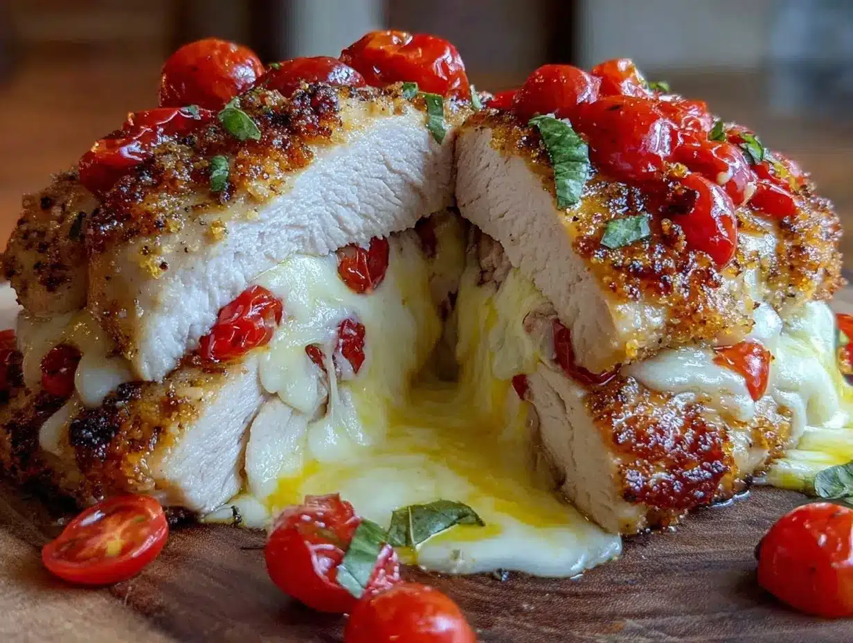 caprese stuffed chicken breast preparation steps